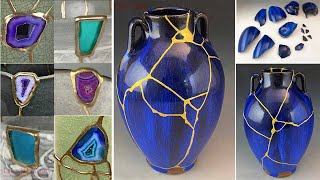 Kintsugi Art: How is it Made Using Two Different Repair Methods - Real Gold and Gold Effect