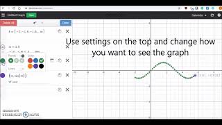 Desmos Tutorial 2 Using List and Slider and creating a trailing graph