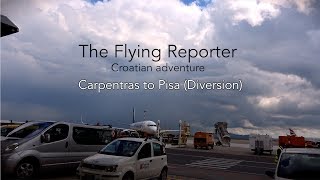 Flying in Europe Part3 - Diverting to Pisa - The Flying Reporter