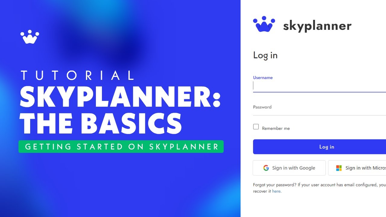 Skyplanner The Basics Youtube