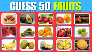 Can You Guess These 50 Fruits in Just 4 Seconds Each? 🍎🍍🍇