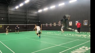 Badminton  uncle 羽球大叔和乙組高三女生，大學校隊男的對決💪EP.96