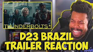 Thunderbolts* D23 Brazil Trailer Reaction | Florence Pugh| David Harbour | MCU | Disney