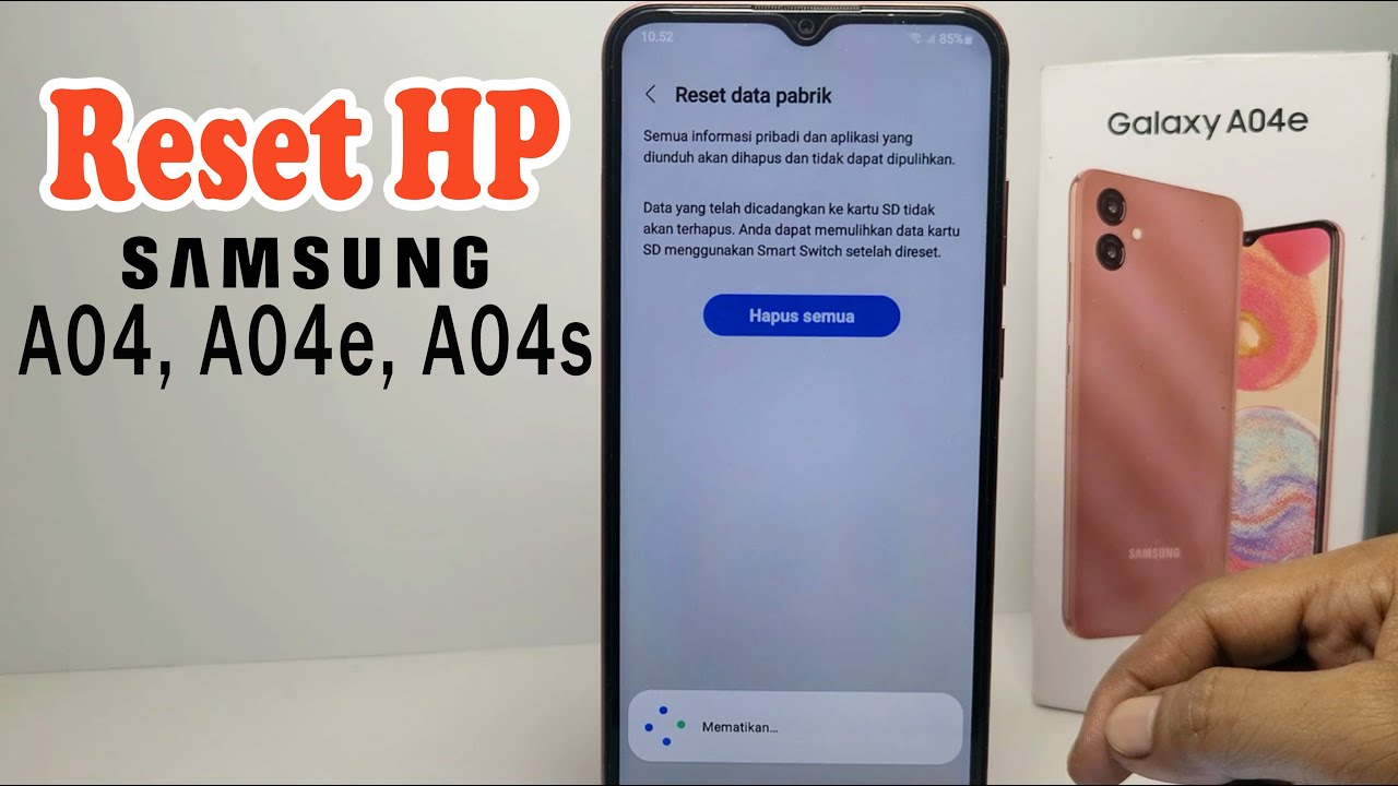 Cara Reset Hp Samsung A04, A04e Dan A04s - YouTube