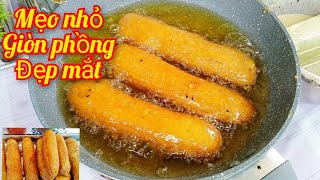 The lady who sells fried bananas shares the SECRET to frying crispy, puffy, and hollow bananas fr...