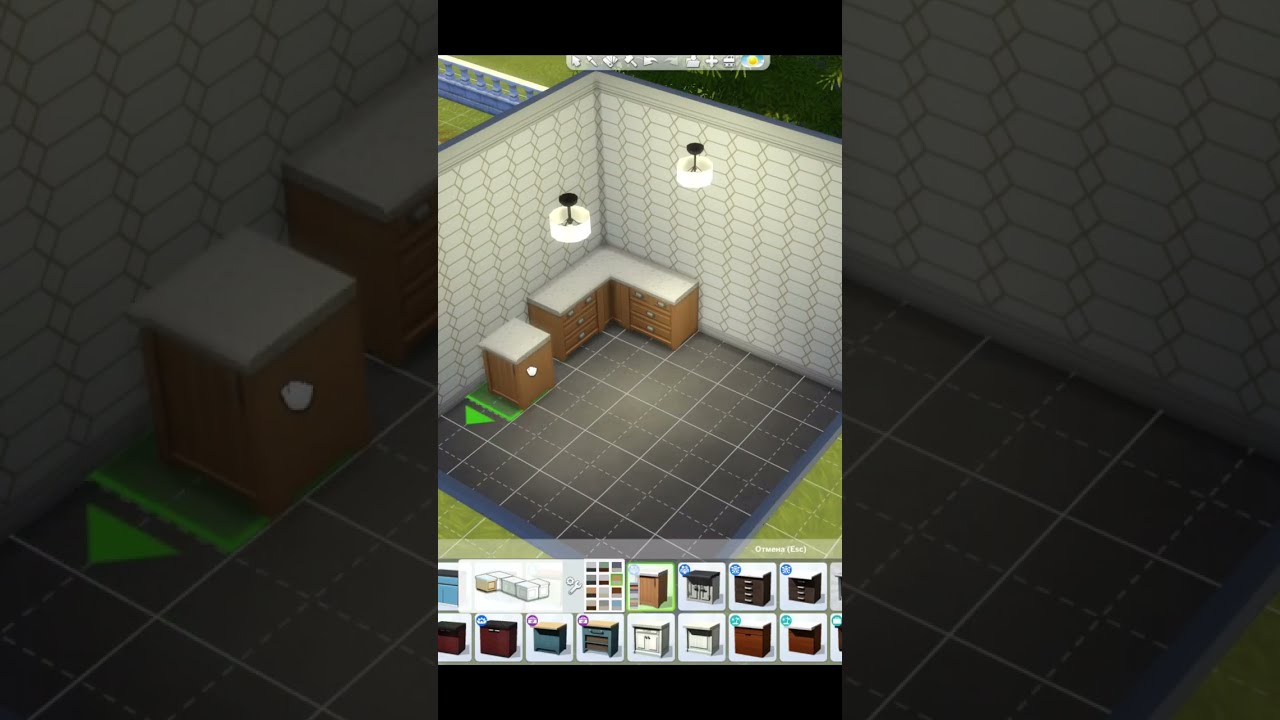 Кухня в Симс 4: строительство для начинающих  The Sims 4  #thesims4 #симс4 #shorts #ts4