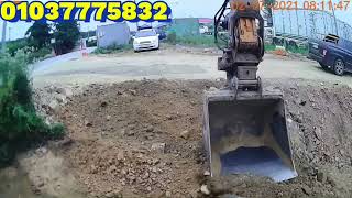 온양 010-3777-5832 우수관 설치 Rain tube installation wheel excavator