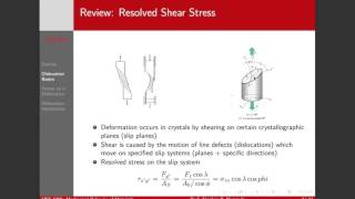 Lecture 5 Part 1 - Origin of Dislocation Theory
