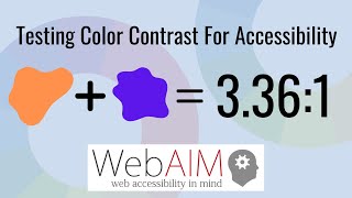How To Test Color Contrast for Accessibility with #WebAIM