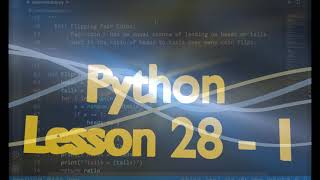 Python Lesson 28-1 : random module - part 3