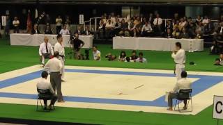 2010 JKA All Japan final Nemoto vs Shimizu 協会全国男子組手決勝　根本対志水