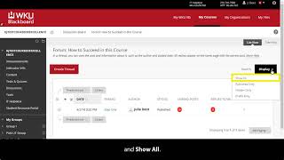 Using the Student Discussions Tool
