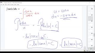 Integrals Lecture 9 - U-Substitution Integrals