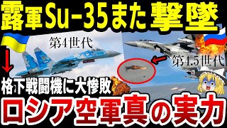 【ゆっくり解説】ウクライナ空軍の第4世代Mig-29戦闘機がロシア空軍第4.5世代Su-35戦闘機を撃墜！「なぜ制空権を得られない！？」南部ヘルソン州上空！