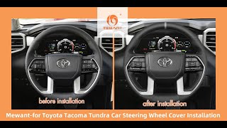 Mewant-for Toyota Tacoma Tundra Sequoia Car Steering Wheel Cover Installation