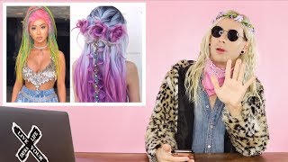 HAIRDRESSER REACTS TO COACHELLA HAIR! |bradmondo