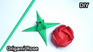 how to make paper flowers/easy paper rose origami/paper flower craft ideas/easy paper rose/flowers