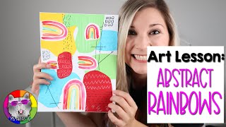 Create Abstract Rainbow Art: Fun Art Lesson for Kids!