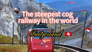 The steepest cog railway in the world | Pilatus | Switzerland | Train driver’s view in 4K