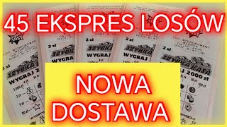 Nowa dostawa EKSPRES LOSY SZYBKA KASA 45 sztuk TEST Lotto