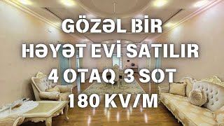 3 SOTDA 4 OTAQLI HEYET EVI SATILIR 130.000 AZN | EVLERIN SATISI