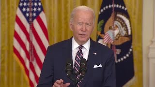 U.S. President Joe Biden announces sanctions over 'Russian invasion'