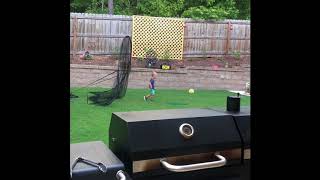 Young Toddler 4yr Old Junior Golfer Tyson Bailey New Hitting Net