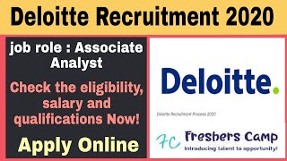 Deloitte off Campus Recruitment 2020 – Hiring Freshers | Apply Online