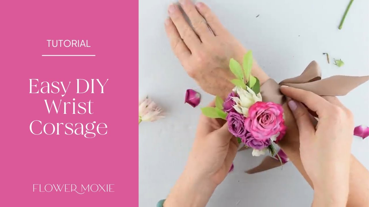 Easy Diy Wrist Corsage By Flower Moxie Super Fast Tutorial Youtube