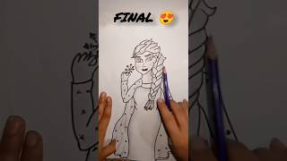 Draw a beautiful sketch of Elsa!!! #viralvideo #drawing #disneyart #art #sketchingbasics #foryou