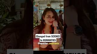 Changed my stream from Science to Humanities for UPSC 😲 | IAS Tina Dabi #upsc #shorts