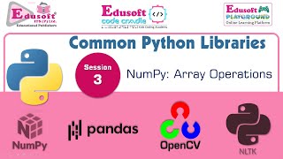 Common Python Libraries- NumPy - Array Operations