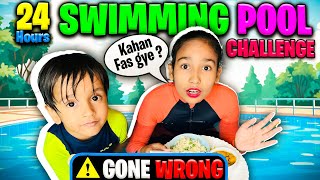 24 Hours in a Swimming Pool Challenge! 🏊‍♂️ | #learnwithpari \u0026 #Aadyansh 🎉