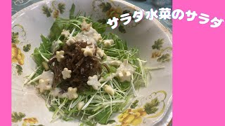 サラダ水菜のサラダ♪　マクロビオティックの理論に基づいたヴィーガン料理を作っています。