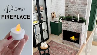 DIY Miniature | FIREPLACE FOR DOLLHOUSE - with working light