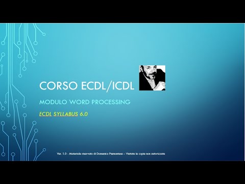 Presentazione Corso Per Esame ECDL Word Processing - YouTube