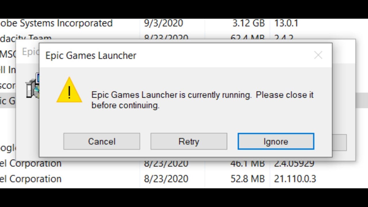 Fix Epic Games Launcher Uninstall Error Epic Games Launcher Is ...