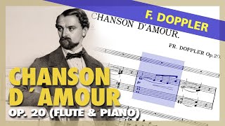 🎼  F. DOPPLER - Chanson D´amour (Op. 20) [FLUTE \u0026 Piano] - (Sheet Music Scrolling)