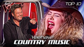 Incredible COUNTRY MUSIC Blind Auditions on The Voice | Top 10