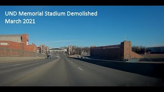 N Dakota: UND Memorial Stadium Demo, March 2021 (no sound)