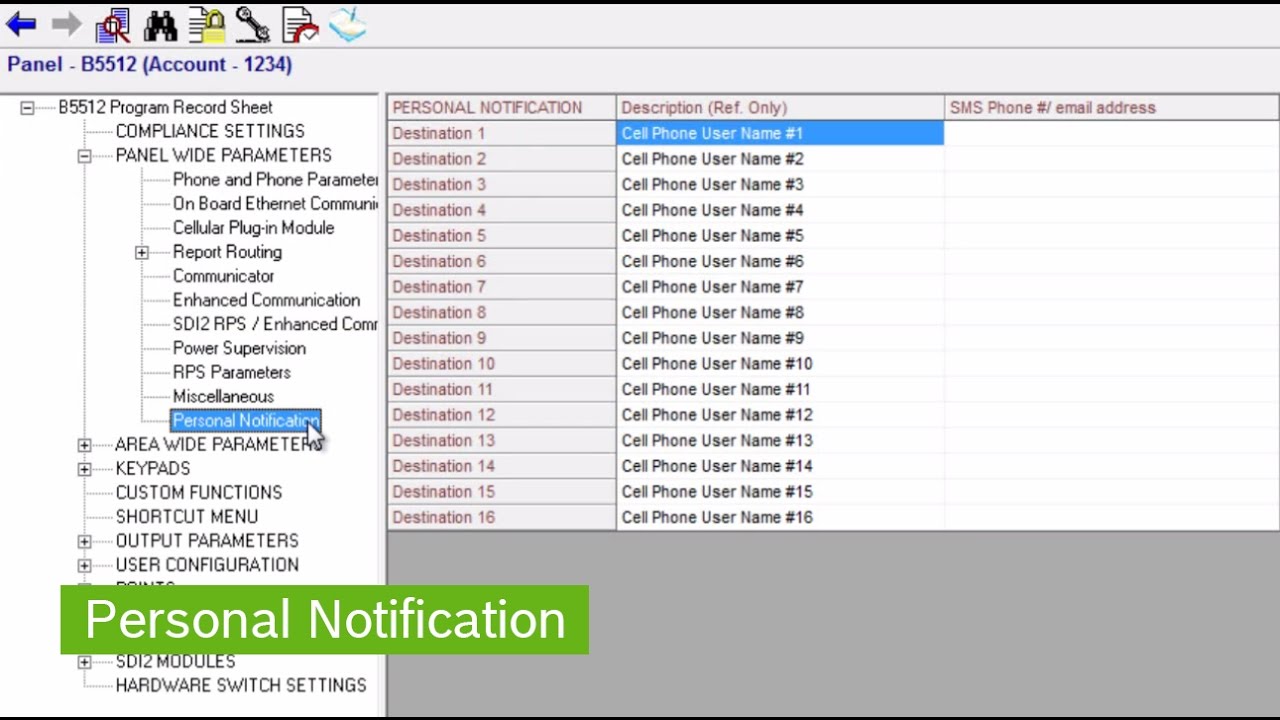 B Series Control Panels: Personal Notification - YouTube