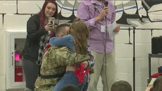 Nampa dad returns from Afganistan to surprise his kids at school