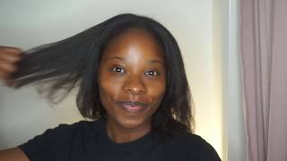 How I Straighten My Natural Hair| Fine Low Density Hair