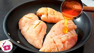 Super easy dinner recipe in 10 minutes! 👍😋 The tastiest and easiest chicken breast recipe