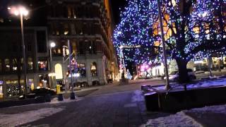 A Walk Along the Sparks Street Mall in Ottawa at Night -- Panasonic G5