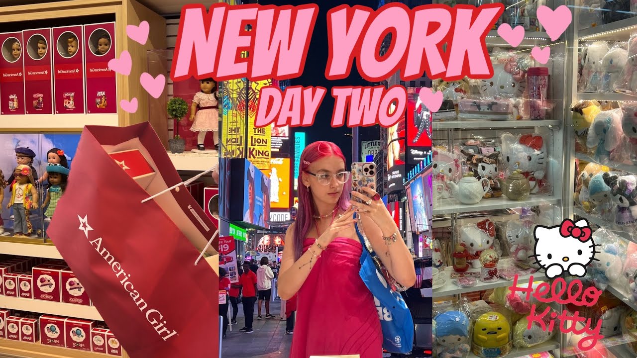 NEW YORK DAY 2 \\ American Girl Doll Store, Sanrio, Times Square - YouTube