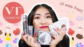 MY FIRST PR PACKAGE?! | VT Cosmetics x BT21 Unboxing & Review
