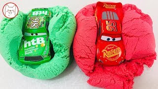 London Bridge Is Falling Down - Learn colors Disney Cars3 Kineticsand Painting water cup for kids
