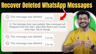 How to recover deleted chats on whatsapp without backup | how to Read deleted chats | Recover chats