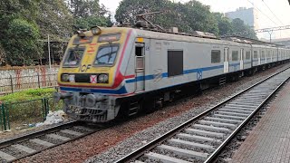 Beautiful Grey Yellow colour Ambernath AC Local Train  #aclocaltrain #mumbailocaltrains